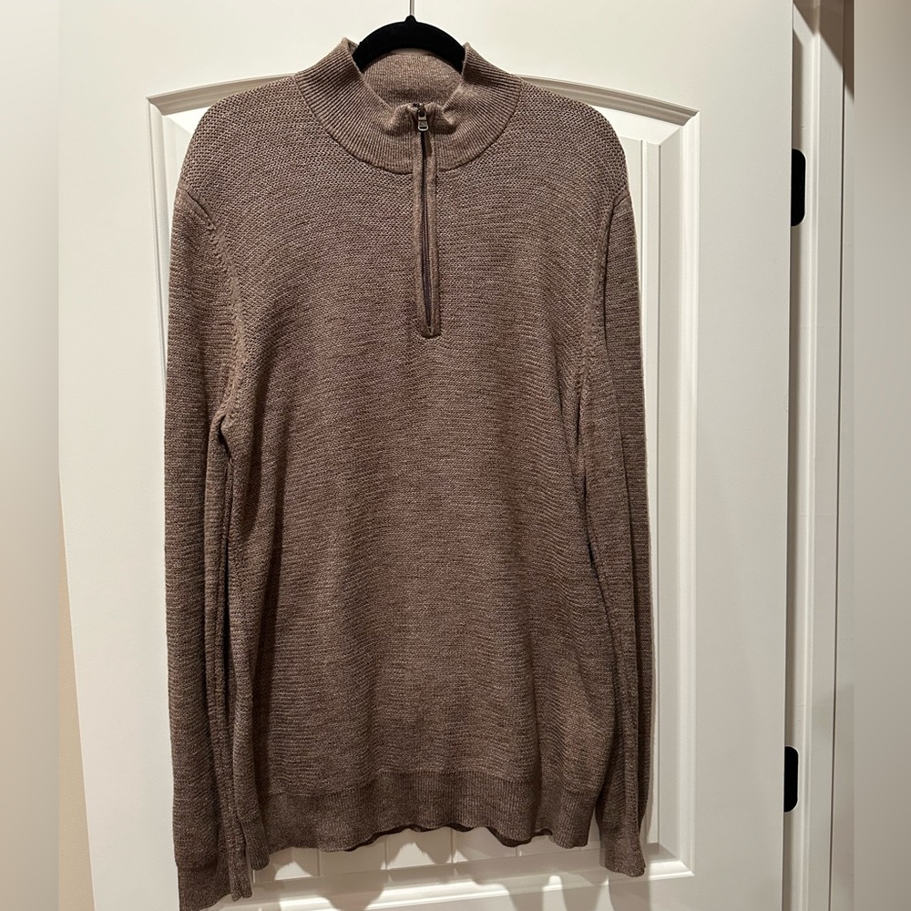 JOSEPH ABBOUD MENS 1/4 ZIP SWEATER.  SIZE X-LARGE.